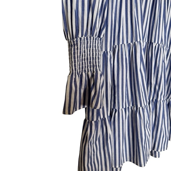 Pomander Place Blue and White Kenzo Dress Size Medium - Picture 5 of 10